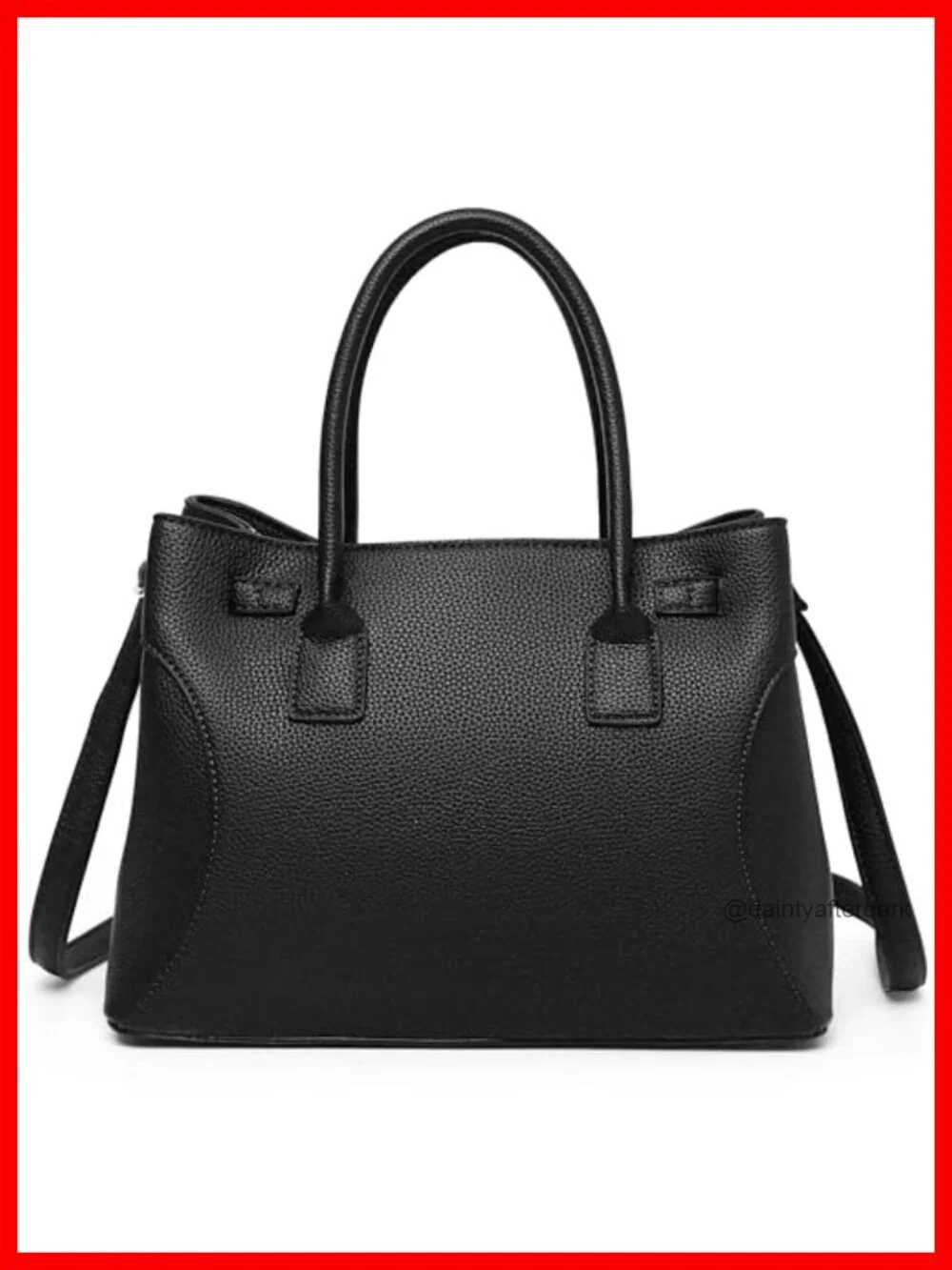 Women's Vegan Leather Satchel Tote Bag with Crossbody Strap